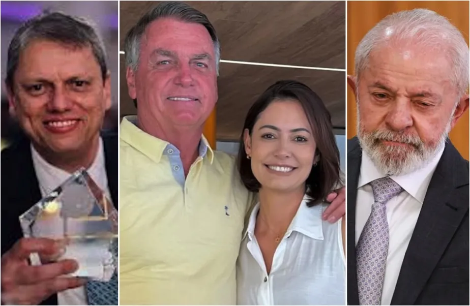 LULA PERDE PARA BOLSONARO EM 1º TURNO E PARA MICHELLE E TARCÍSIO NO 2º