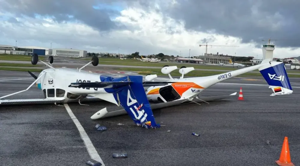 TEMPESTADE FAZ AVIÕES VIRAREM E DEIXA RASTRO DE DESTRUIÇÃO EM PORTUGAL