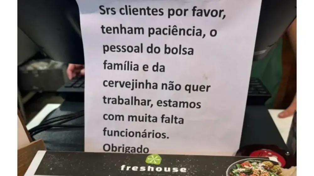 RESTAURANTE EM SÃO PAULO CULPA “PESSOAL DO BOLSA FAMÍLIA” POR FALTA DE FUNCIONÁRIOS